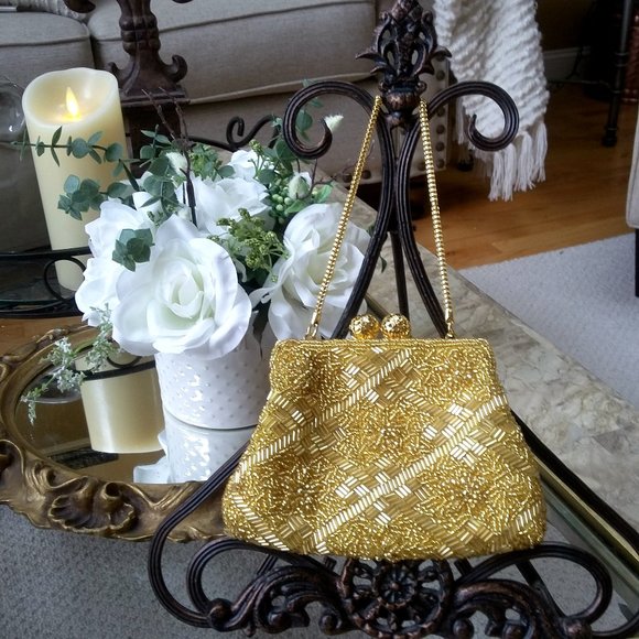 OH MY SO Glam MINI Beaded VINTAGE Chain BAG - Picture 1 of 2